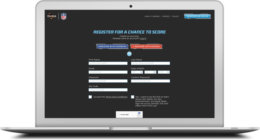 Doritos_Mix_Registration_Page